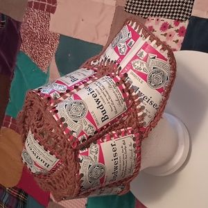 Vintage Crotchet Budweiser can hat